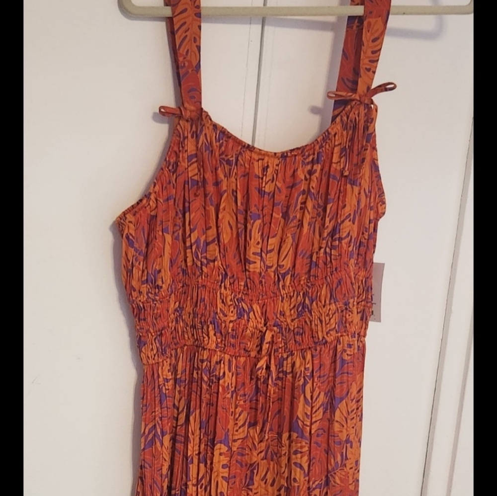 Nine West Orange and Purple Dress